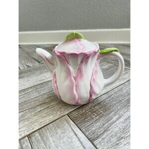 Vintage Bombay Company Tulip Teapot Spring Blossoms
